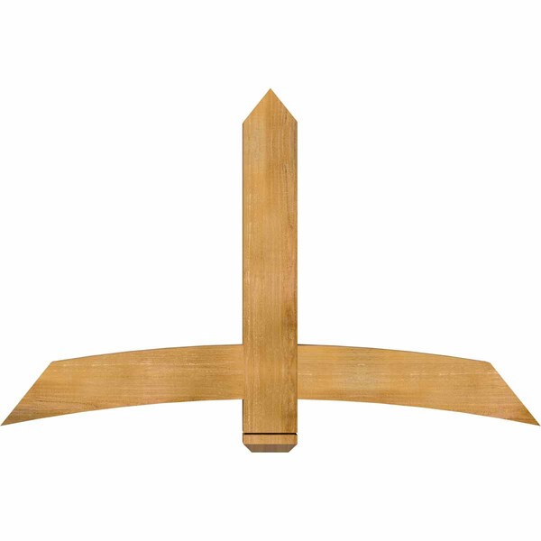 Ekena Millwork Bellingham Rough Sawn Timber Gable Bracket, Western Red Cedar, 60"W x 38"H x 4"D x 6"F, 15/12 Pitch GBW060X38X0406BEL00RWR - main